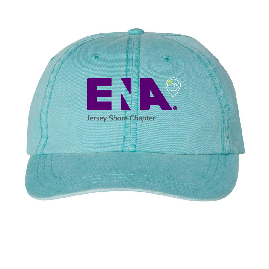 Jersey Shore Chapter Hats, a Aqua Printed Pigment Dye Baseball Cap