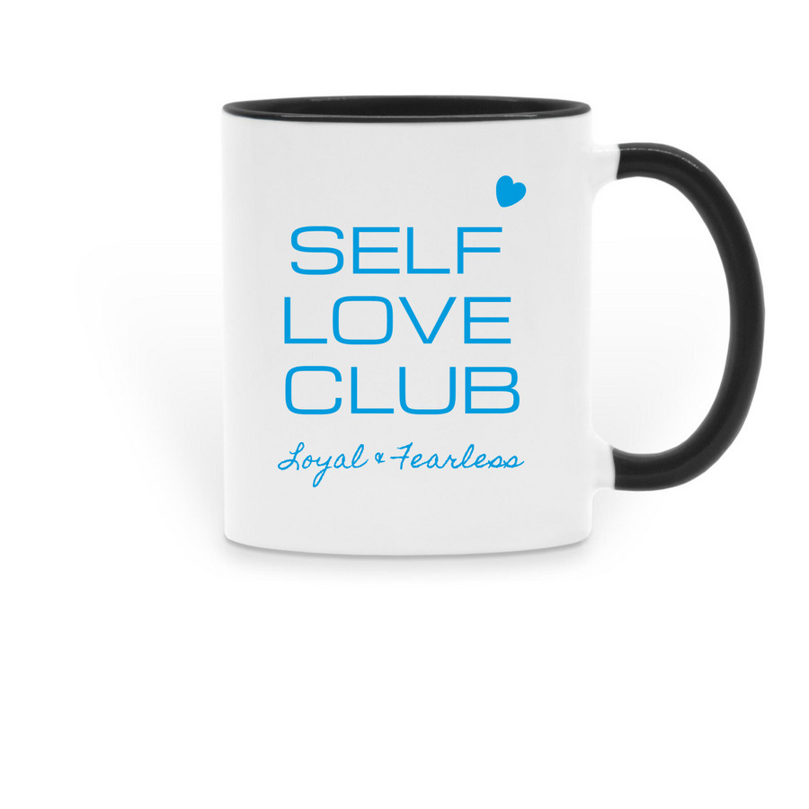 Pour Into Yourself, a Black Two-Tone Ceramic Mug