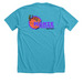 Les gazelles de Tunisie, a Heather Aqua Premium Unisex Tee (back-view)