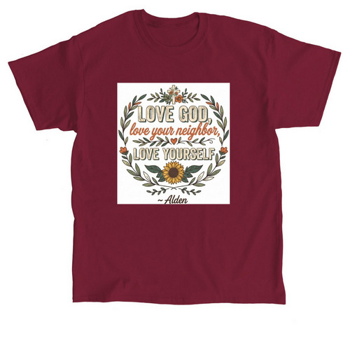Love, a Cardinal Red Classic Unisex Tee