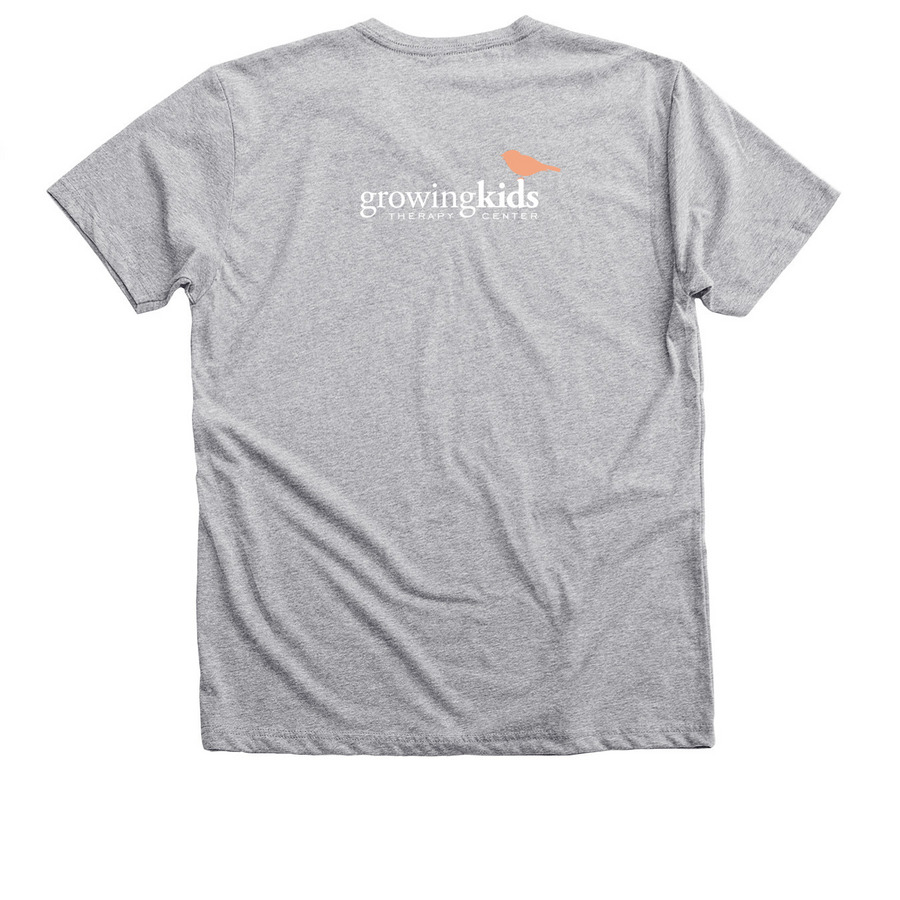 You're the PENCIL to my STENCIL, a Athletic Heather Premium V-Neck Tee (back-view)