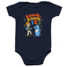 Infant Dino and Rabbi G, a Navy Infant Onesie