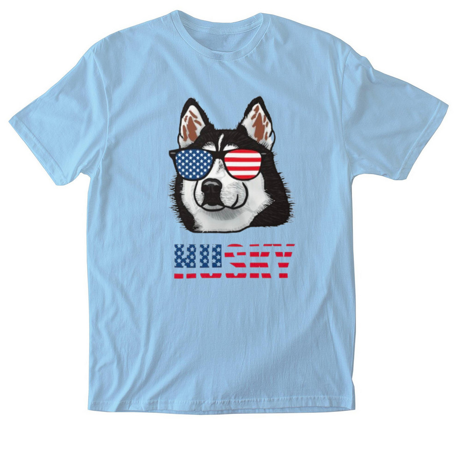 Seeing Stars & Stripes, a Light Blue Softstyle Cotton Tee