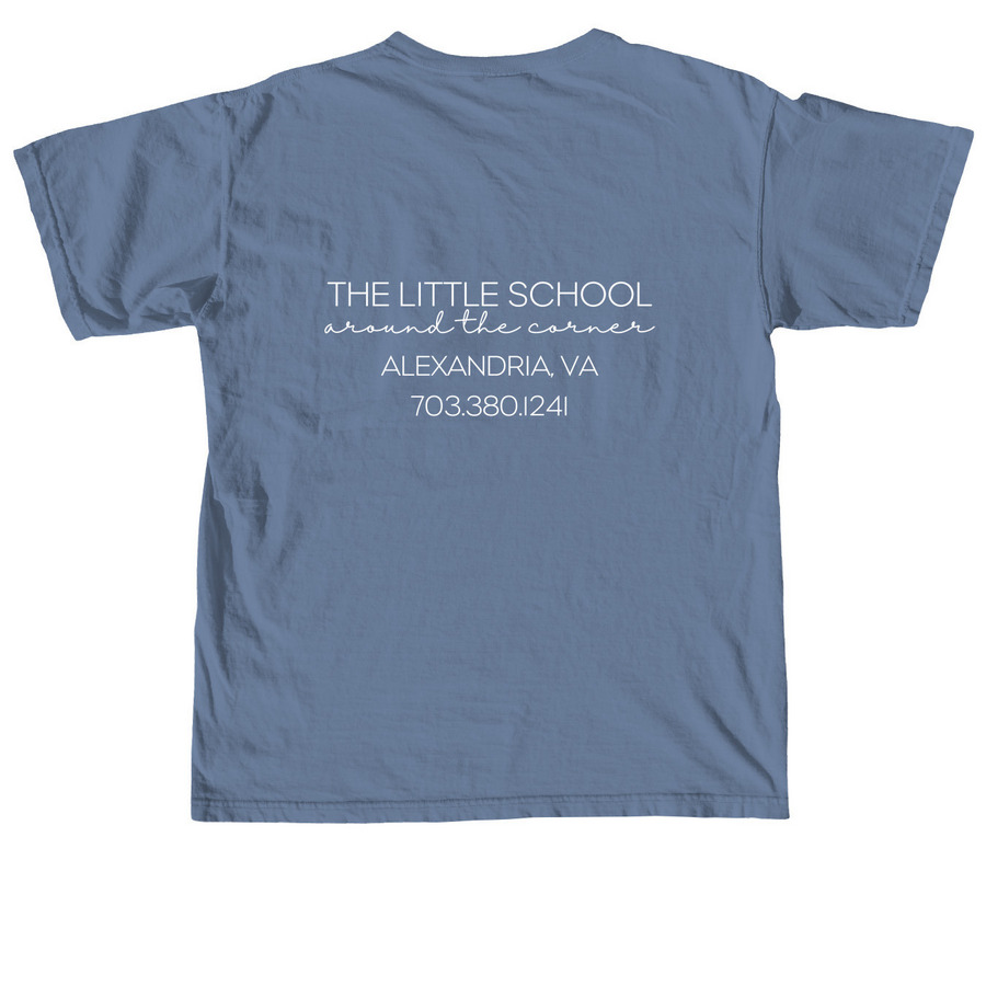 DRMS Spirit Wear!, a Blue Jean Comfort Colors Unisex Tee (back-view)