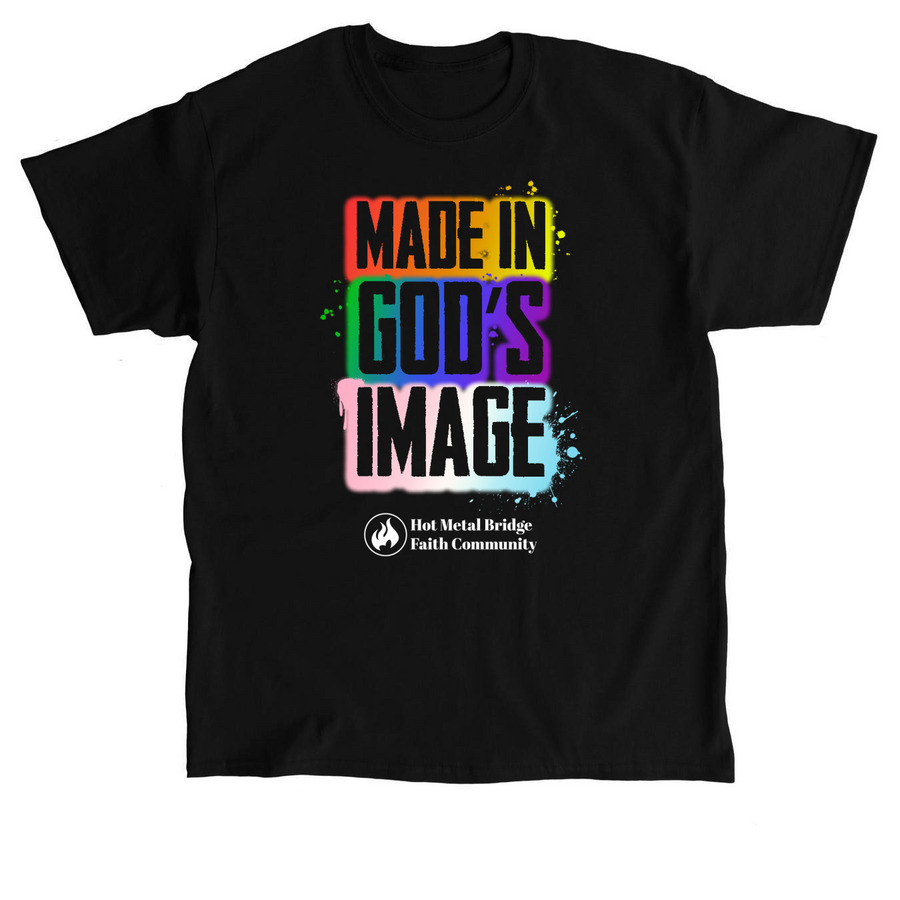 Made in God's Image, a Black Classic Unisex Tee