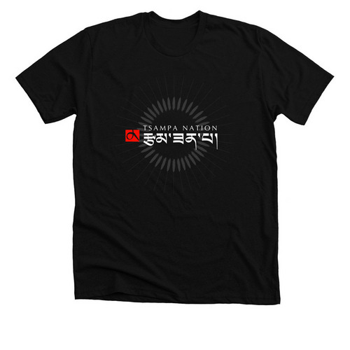Tsampa Nation, a Solid Black Blend Premium Unisex Tee