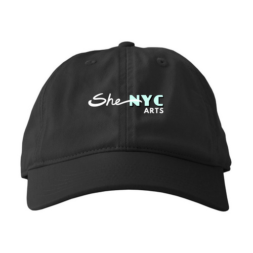 SheNYC Arts Hats, a Black Printed Eco Baseball Cap