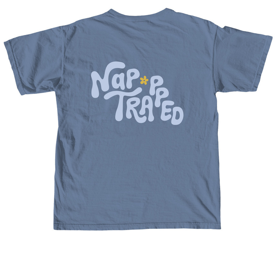 Nap Trapped, a Blue Jean Comfort Colors Unisex Tee (back-view)