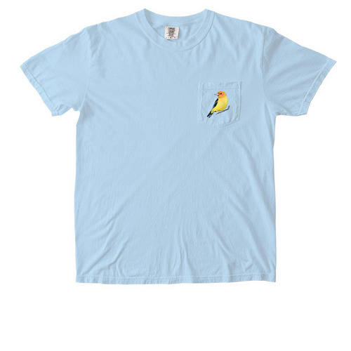 Point Blue 2026 Bird-A-Thon Pocket Tee, a Chambray Comfort Colors Pocket Tee