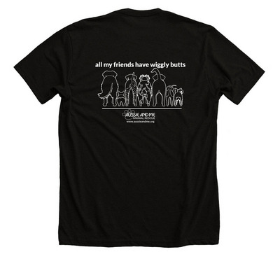 All My Friends Have Wiggly Butts, a Solid Black Blend Premium Unisex Tee