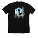 Property of Brooklyn Hockey w/ Away logo, a Solid Black Blend Premium Unisex Tee (back-view)