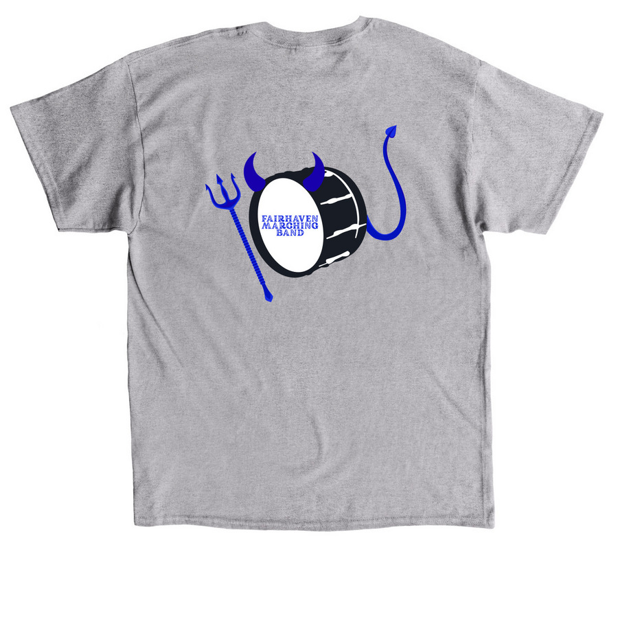 FMB 2026 Essentials, a Sport Grey Classic Unisex Tee (back-view)