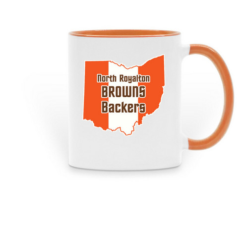 Coffee Mug, a Orange Two-Tone Ceramic Mug