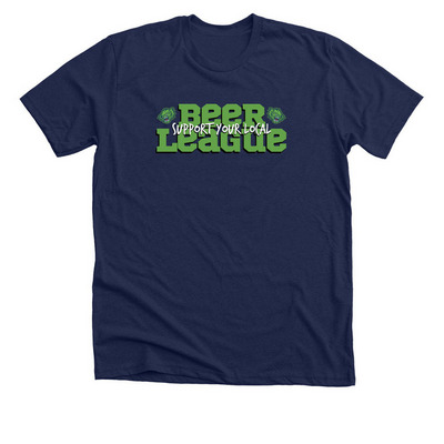 Support Beer League, a Solid Navy Blend Premium Unisex Tee