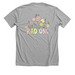 RadOnc Floral&nbsp;, a Athletic Heather Premium Unisex Tee (back-view)