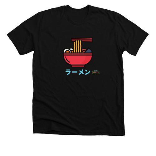 Japanese Ramen Collection, a Solid Black Blend Premium Unisex Tee