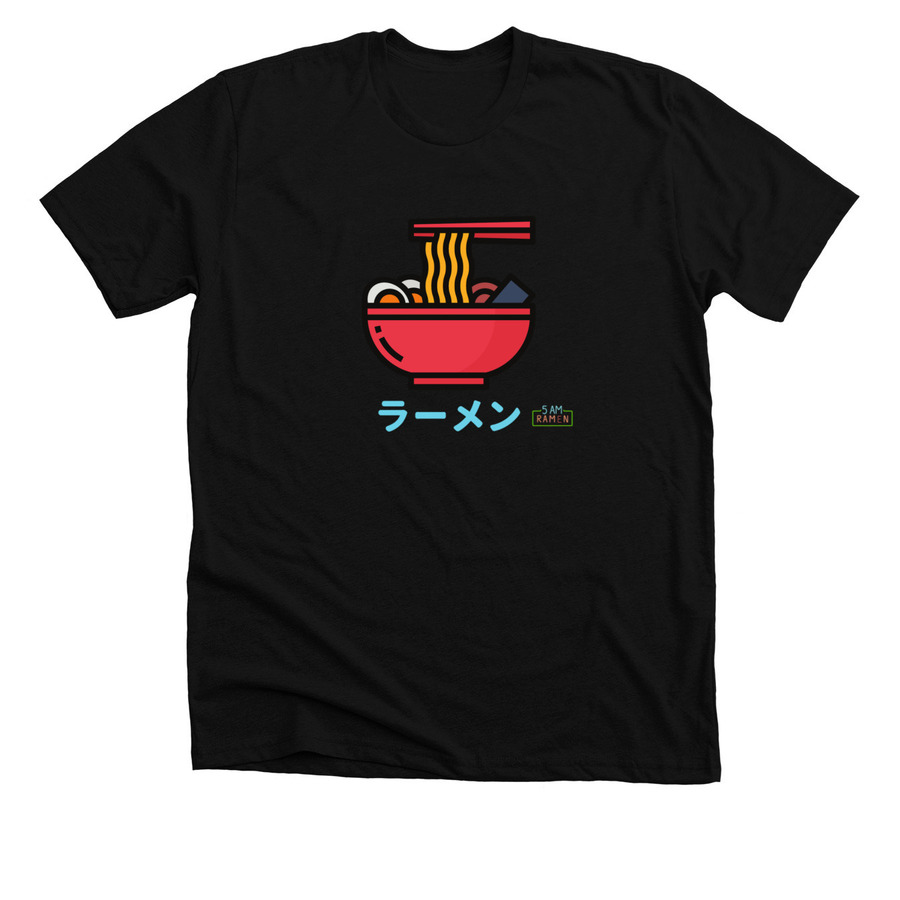 Japanese Ramen Collection, a Solid Black Blend Premium Unisex Tee