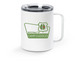 Camp Cuddles Mug Green, a White Stainless Steel Travel Mug