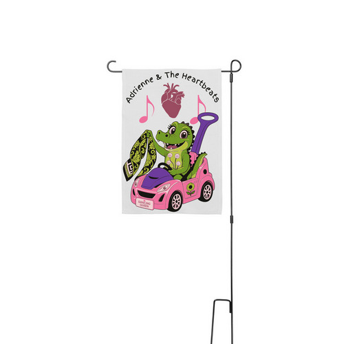 #TEAMADRIENNE FLAG, a White 12" x 18" Yard Flag with Stake