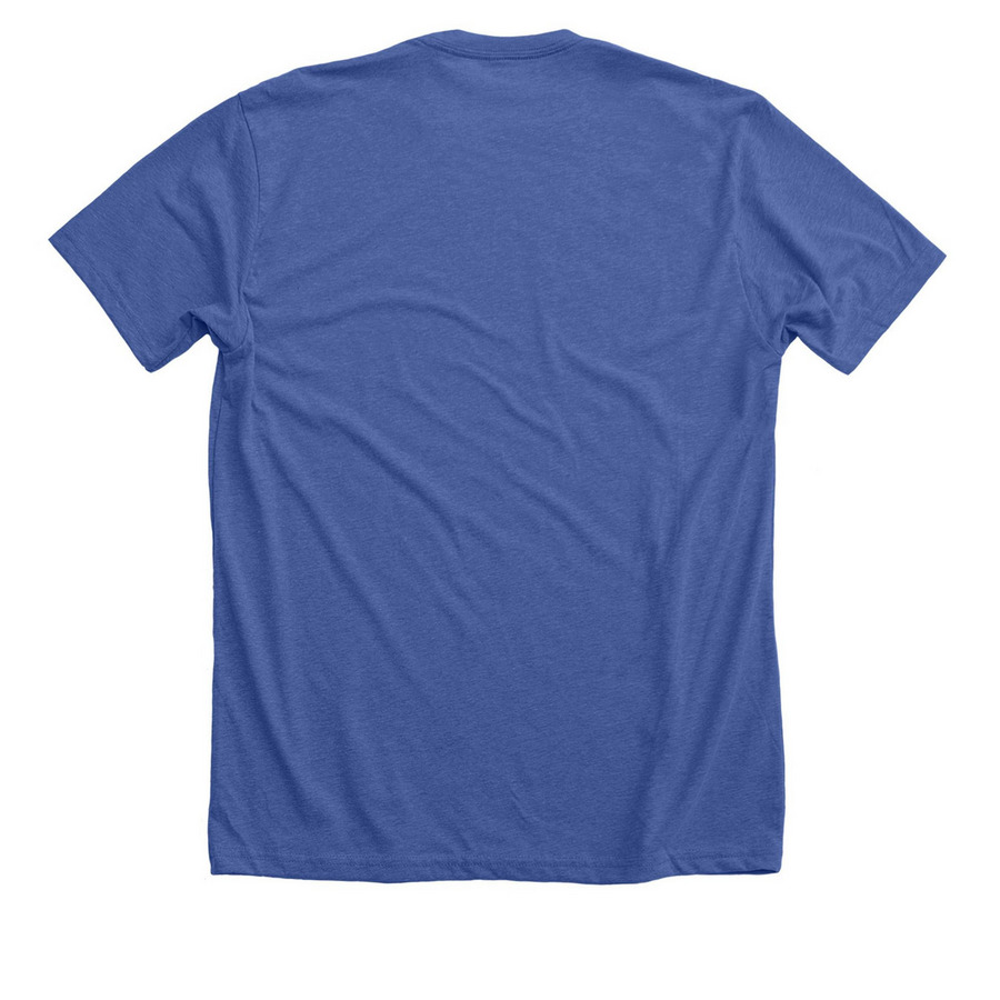 Yarnivore, a Solid True Royal Premium Unisex Tee (back-view)