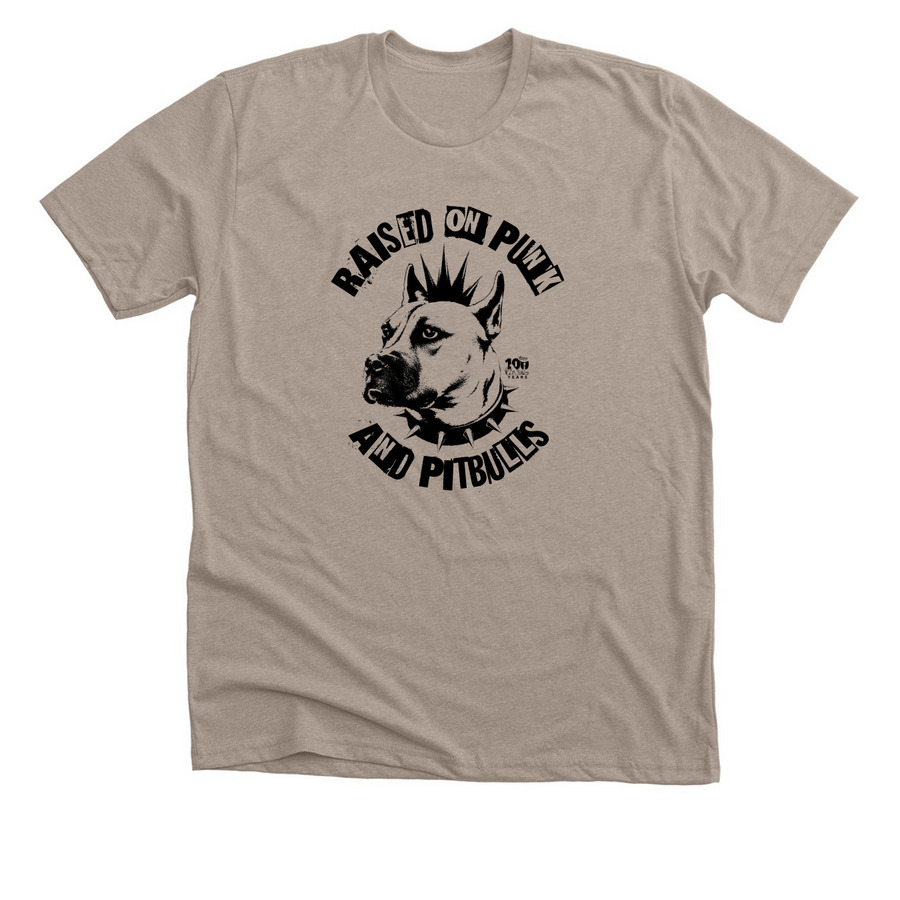 Raised On Punk & Pitbulls, a Heather Stone Premium Unisex Tee
