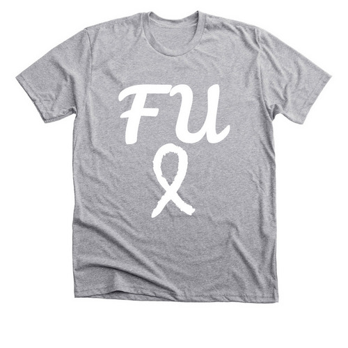 F. U. CANCER, a Athletic Heather Premium Unisex Tee