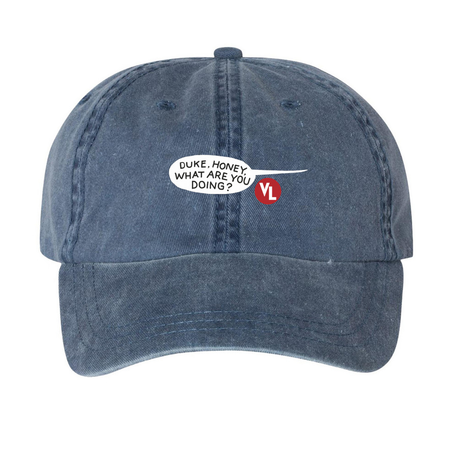 Virginia Living's Hat?Duke, a Navy Printed Pigment Dye Baseball Cap