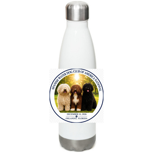 2026 National Specialty Water Bottle, a White Stainless Steel Water Bottle