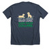 Our Heroes, a Heather Midnight Navy Premium Unisex Tee (back-view)