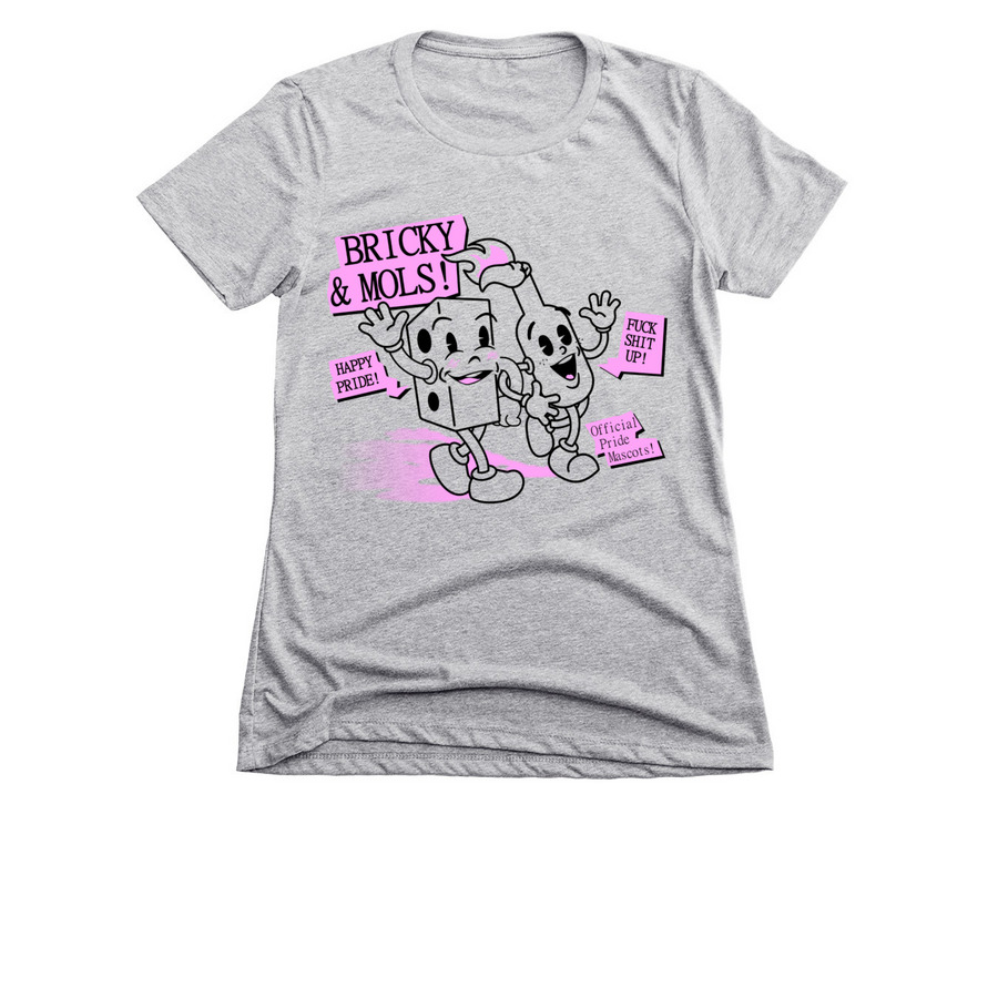 Bricky & Mols!, a Dark Heather Grey Women's Slim Fit Tee