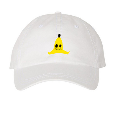 Banana Eats: Peel Hat, a White Printed Pigment Dye Baseball Cap