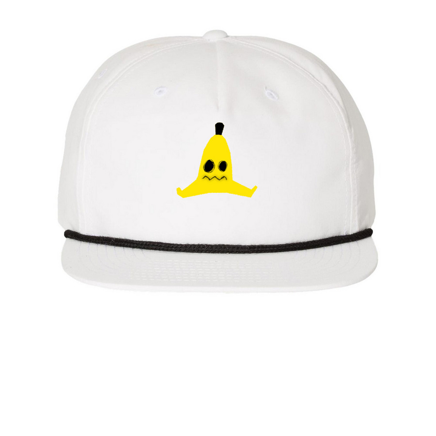 Banana Eats: Peel Hat, a White/ Black Printed Umpqua Snapback Cap