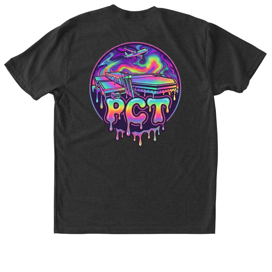 PCT Color Blast, a Vintage Black Triblend Unisex Tee (back-view)