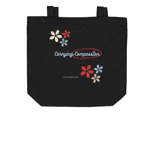 "Carrying Compassion" Tote, a Black Organic Cotton Tote Bag