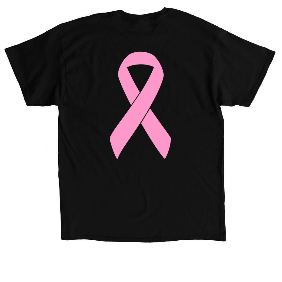 Breast Cancer Awareness, a Black Classic Unisex Tee (back-view)