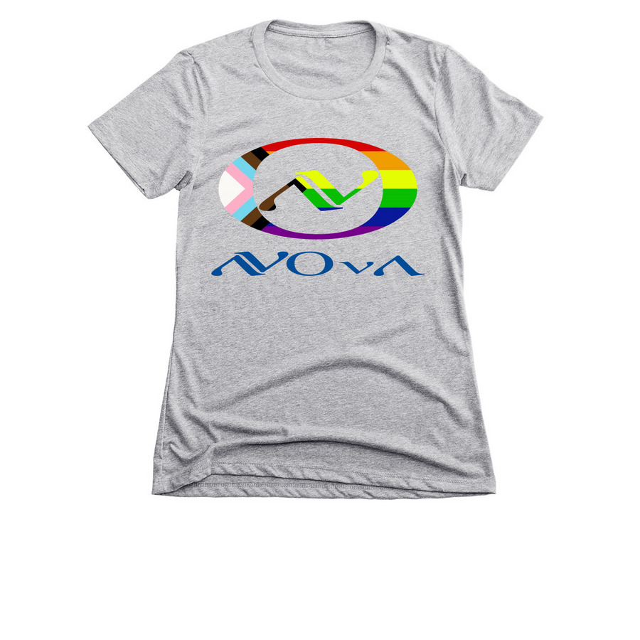 NOvA Pride (Blue), a Dark Heather Grey Women's Slim Fit Tee