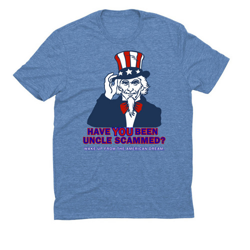 The Old American Dream Is Dead., a Azure Blue Allmade Eco Triblend Unisex Tee