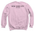 Waggytail Rescue Cat Airbrush Design, a Light Pink Crewneck Sweatshirt (back-view)