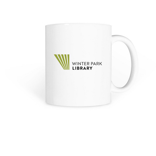 Library Logo Mug, a White Coffee Mug