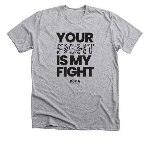 Your Fight is My Fight, a Athletic Heather Premium Unisex Tee