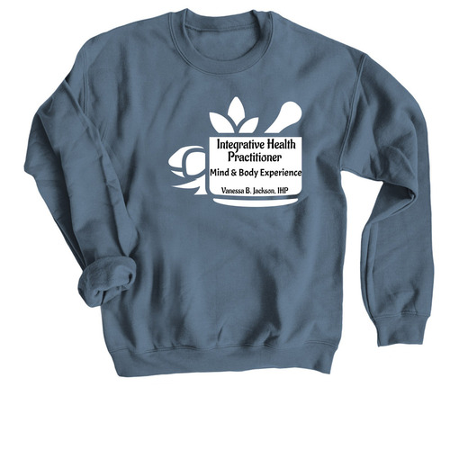 Integrative Health Practitioner, a Indigo Crewneck Sweatshirt