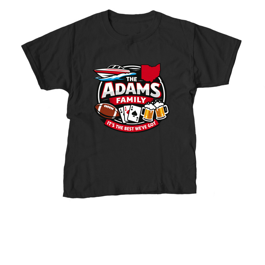 Adams Family, a Black Youth Unisex Tee