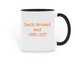 "Buck Around..." mug, a Black Two-Tone Ceramic Mug