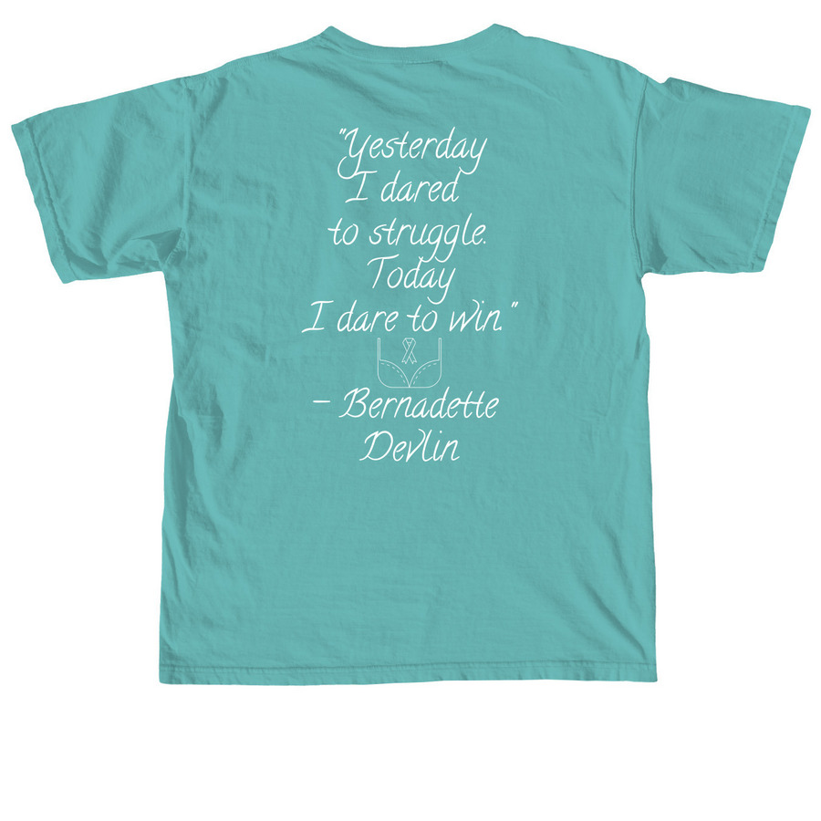 CC?s Fight, a Seafoam Comfort Colors Unisex Tee (back-view)