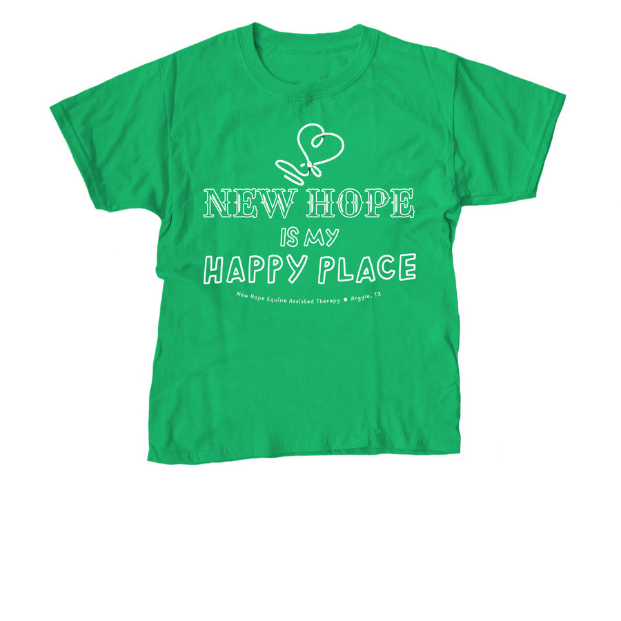 "Happy Place" Classic Collection, a Irish Green Youth Unisex Tee