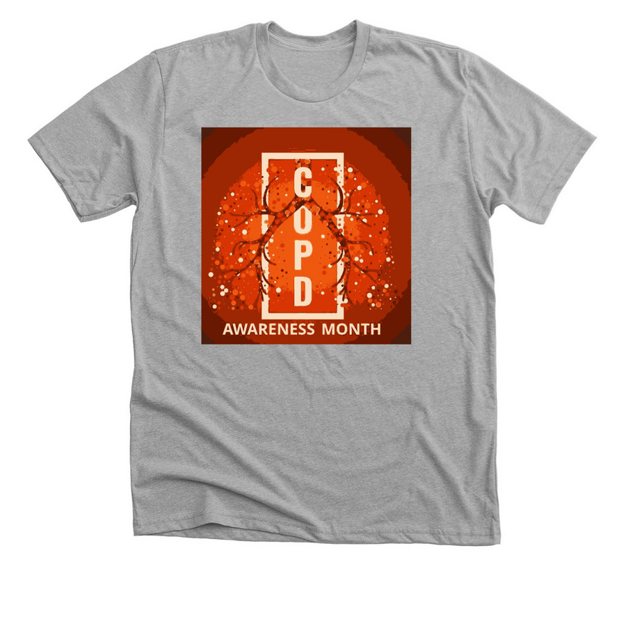 COPD awareness&nbsp;, a Athletic Heather Premium Unisex Tee