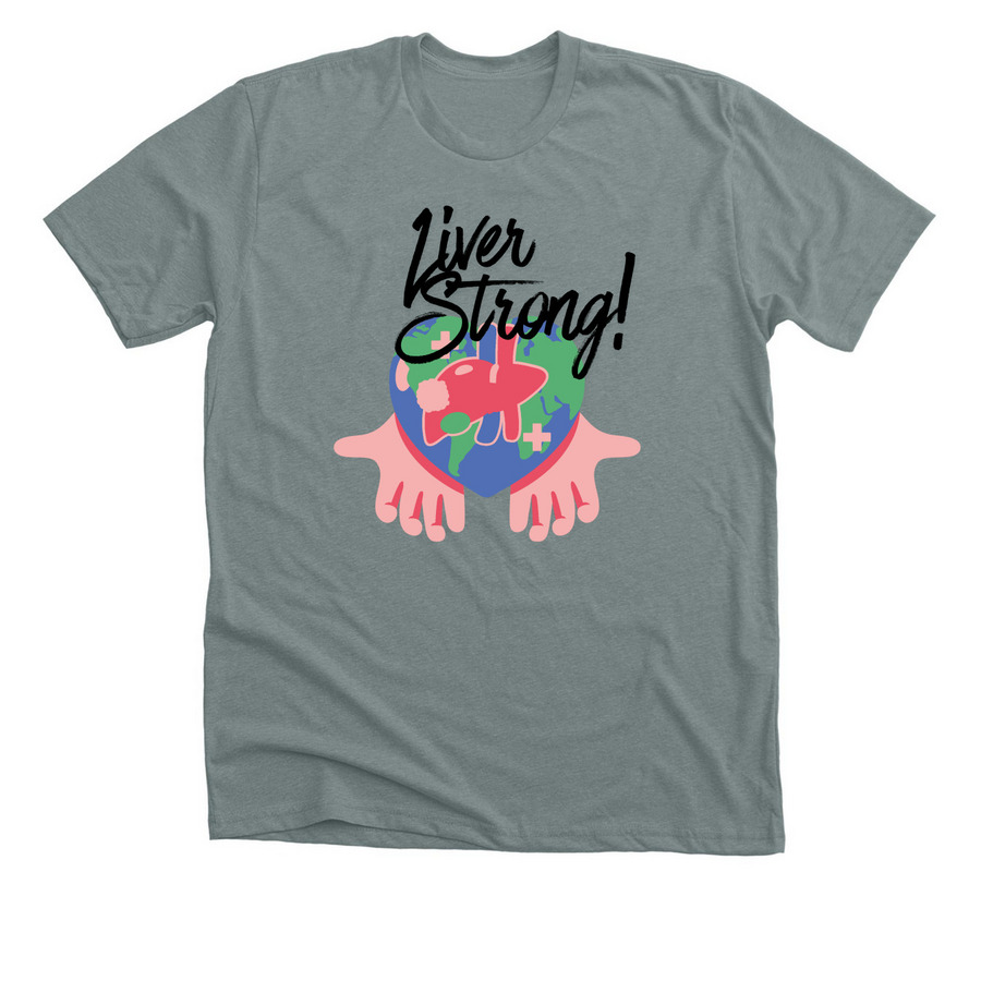 Liver Awareness Fundraiser 2, a Heather Blue Storm Premium Unisex Tee