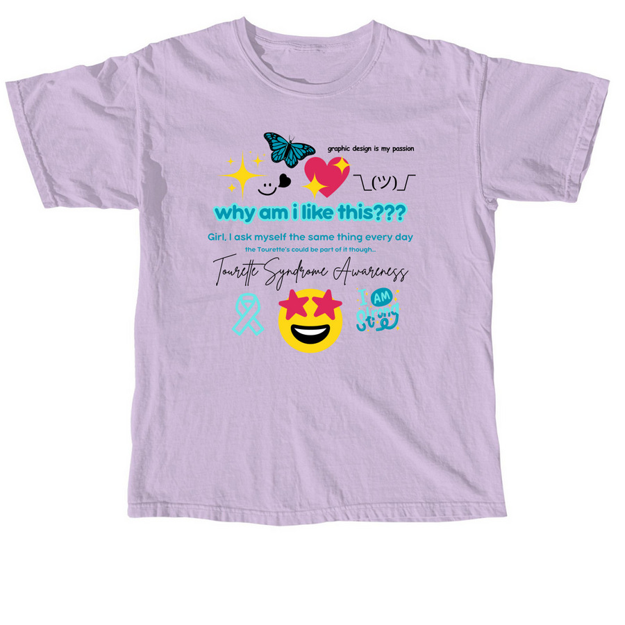 Tourettes Awareness, a Orchid Comfort Colors Unisex Tee