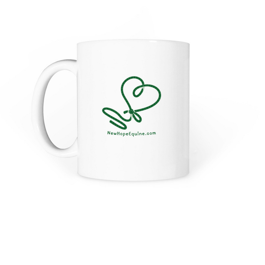 "Happy Place" Mugs, a White Coffee Mug (back-view)