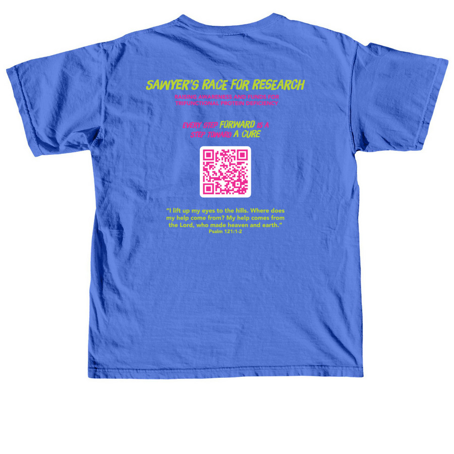 SRFR Signature T-shirts & Sweatshirts, a Flo Blue Comfort Colors Unisex Tee (back-view)